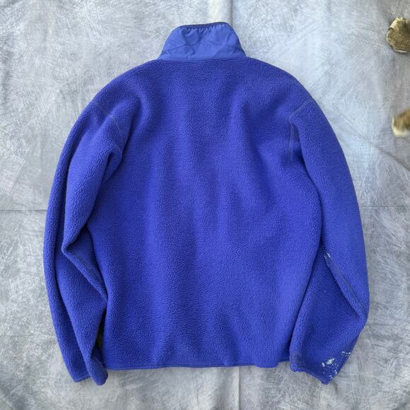 Men's Vintage Patagonia Purple Blue Fleece Retro-X Synchilla Jacket Sz Small USA - Picture 7 of 8